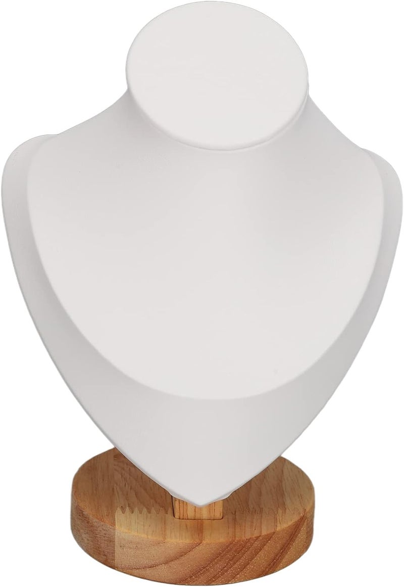woobles Necklace stand, PU leather necklace display stand for jewelry White - Image 5